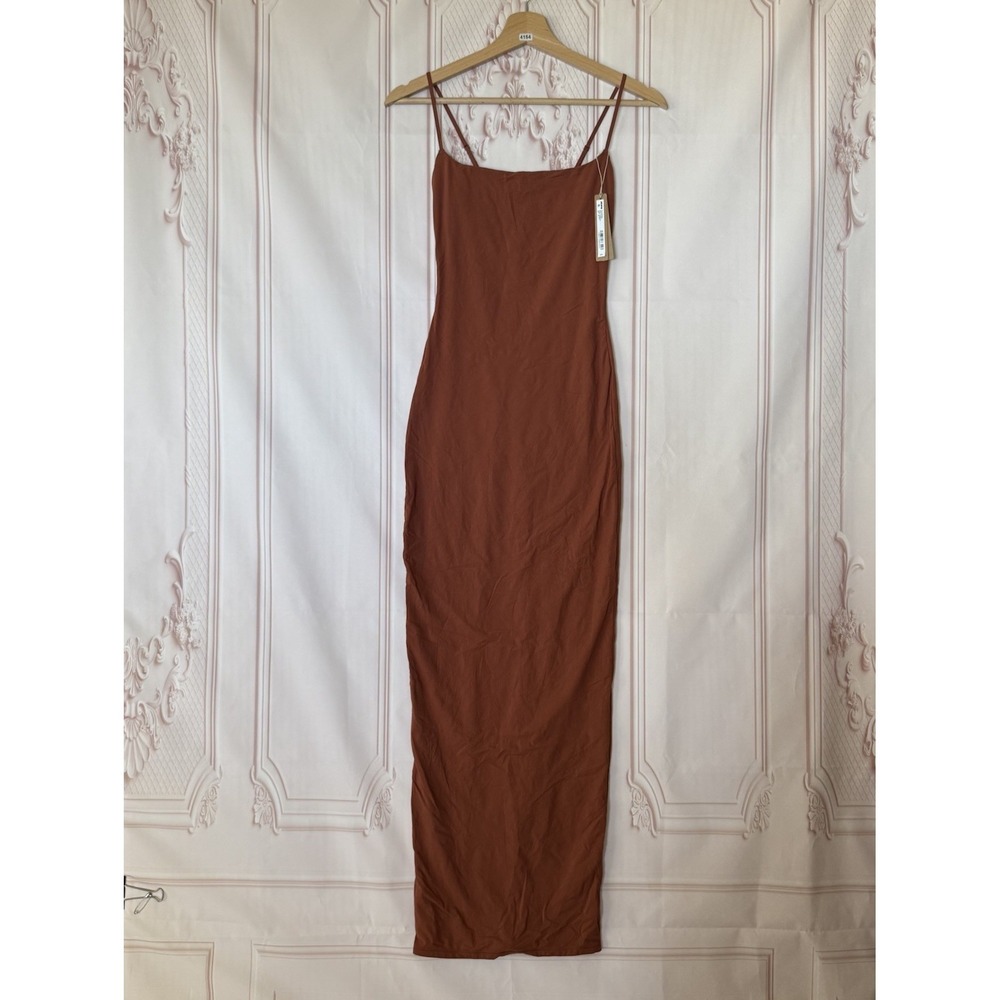 Skims Fits Everybody Cami Long Slip Dress In Saffron Size XS NWT
